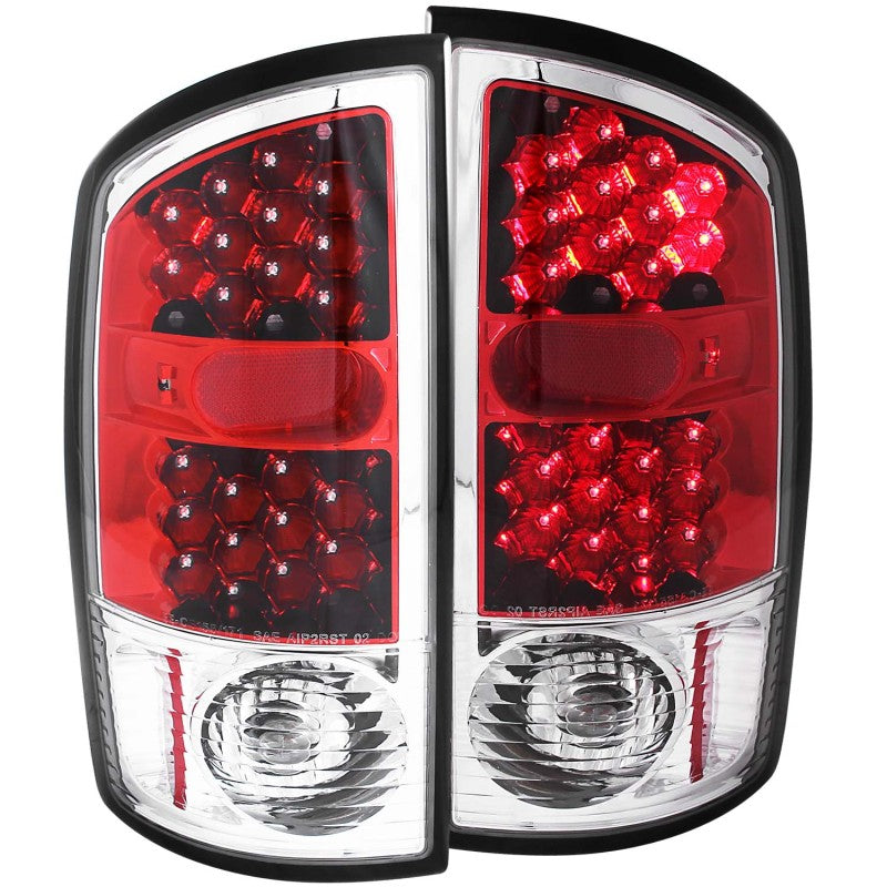 ANZO 2002-2005 Dodge Ram 1500 LED Taillights Red/Clear Tail Lights ANZO