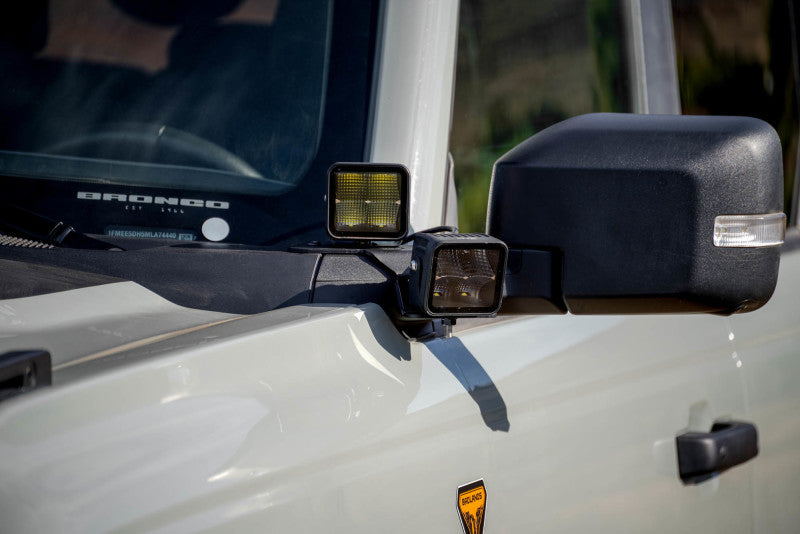 DV8 Offroad 2021 Ford Bronco A Pillar Dual Light Pod Drop Mounts Light Mounts DV8 Offroad
