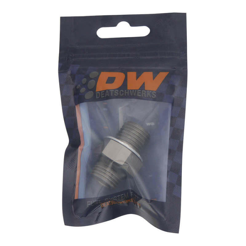 DeatschWerks 6AN ORB Male To 14 X 1.5 Metric Male (Incl O-Ring and Crush Washer) Fittings DeatschWerks
