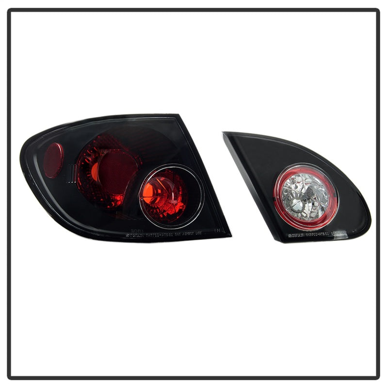 Spyder Toyota Corolla 03-08 Euro Style Tail Lights Black ALT-YD-TC03-BK Tail Lights SPYDER