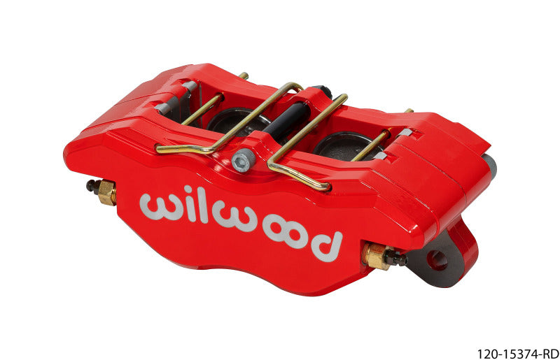 Wilwood Caliper - Off-Road Dynapro Narrow 5.25in Mount - 1.75/1.75in Pistons .38in Disc - Red Brake Calipers - Perf Wilwood
