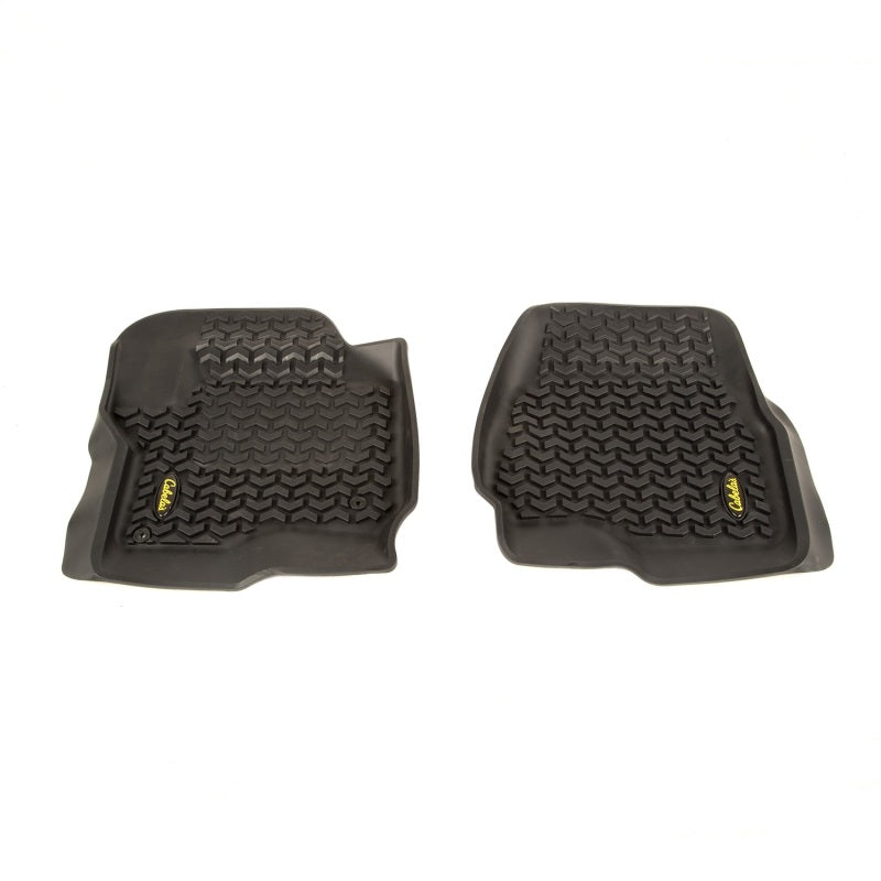 Rugged Ridge Floor Liner Front Black 2017-2018 Ford F-250 / F-350 / F-450 / F-550 Regular Floor Mats - Rubber Rugged Ridge