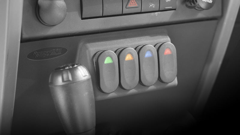 Rugged Ridge Lower Switch Panel Kit 07-10 Jeep Wrangler JK Dash & Interior Trim Rugged Ridge