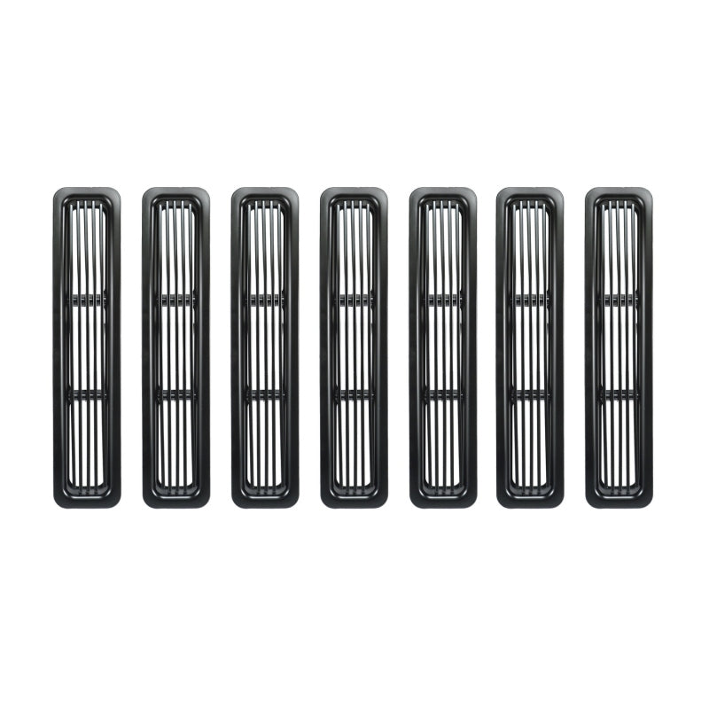 Rugged Ridge Billet Grille Inserts Black 97-06 Jeep Wrangler Grilles Rugged Ridge