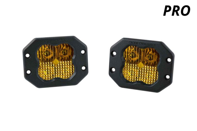 Diode Dynamics SS3 Pro ABL - Yellow Flood Flush (Pair) Light Accessories and Wiring Diode Dynamics