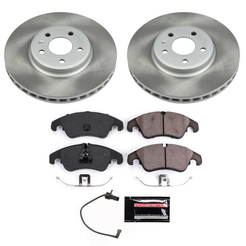 Power Stop 09-11 Audi Q5 Front Semi-Coated Rotor Kit Brake Kits - Performance Blank PowerStop