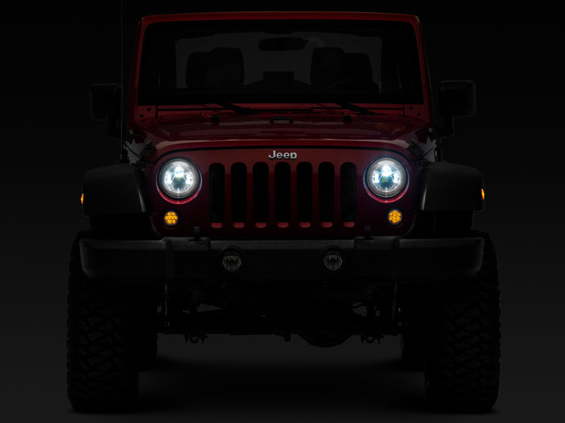 Raxiom 97-18 Jeep Wrangler TJ/JK Axial Series LED Daymaker Headlights- Chrome Housing (Clear Lens) Headlights Raxiom