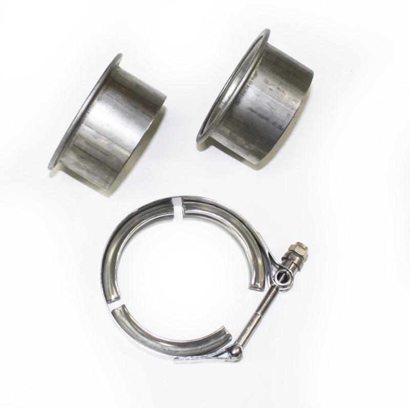 JBA 2.5in Stainless Steel V-Band Clamp & Flanges Clamps JBA