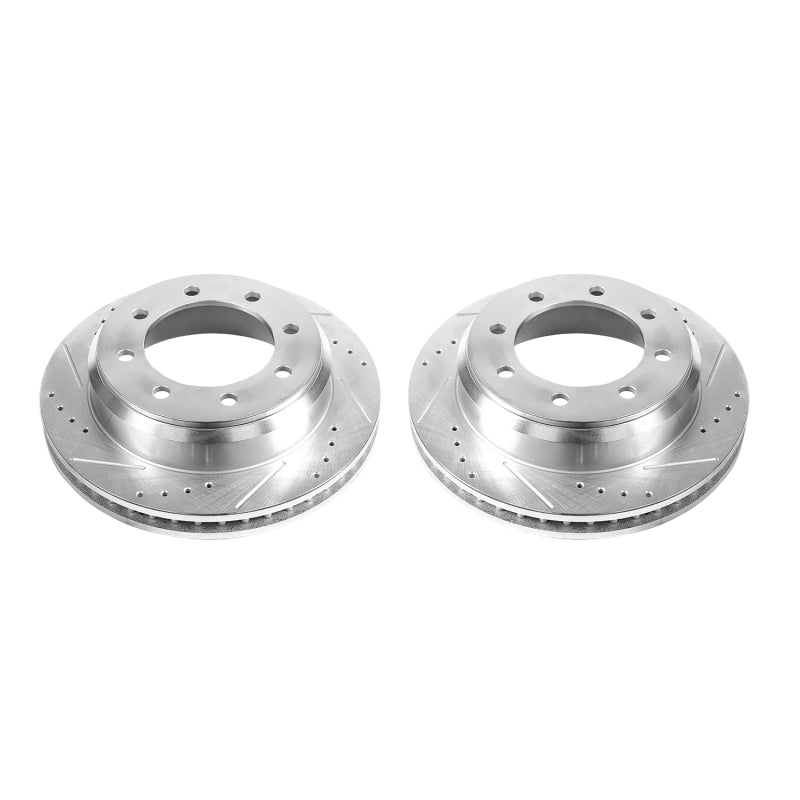 Power Stop 08-14 Ford E-150 Rear Evolution Drilled & Slotted Rotors - Pair Brake Rotors - Slot & Drilled PowerStop