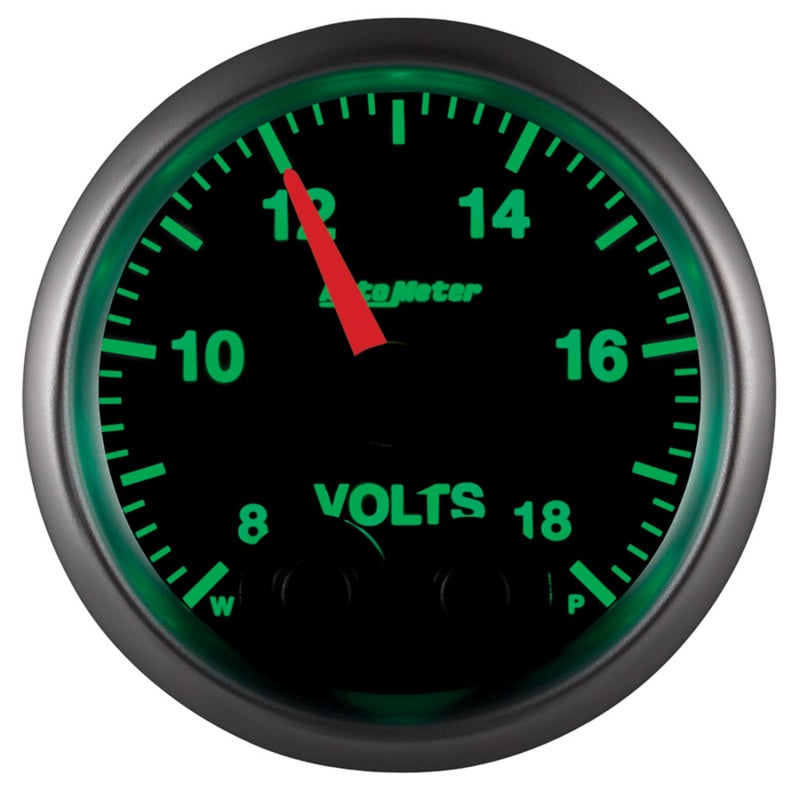Autometer Elite 52.4mm Peak & Warn w/ Electronic Control 8-18 Volt Voltmeter Gauges AutoMeter