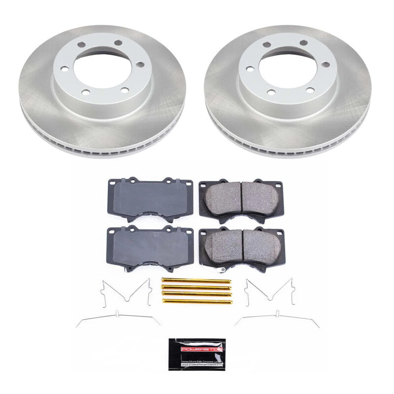 Power Stop 00-06 Toyota Tundra Front Semi-Coated Rotor Kit Brake Kits - Performance Blank PowerStop