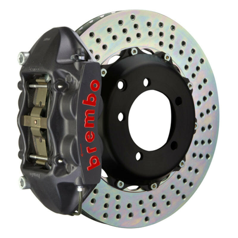 Brembo 99-05 S2000 Rear GTS BBK 4 Piston Cast 328x28 2pc Rotor Drilled-Black HA Brake Kits - Performance Slot Brembo