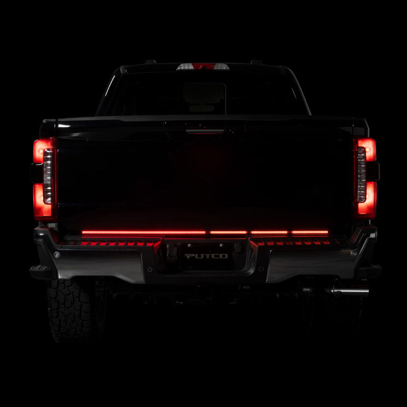 Putco 23-24 Ford SuperDuty F-250/F-350/F-450 60In Freedom Tailgate Bars w/ LED Taillamps Blade Light Tailgate Bar Putco