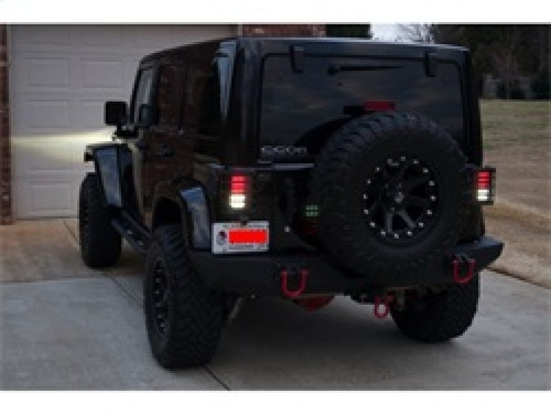 Spyder Jeep Wrangler 07-15 LED Tail Lights Black ALT-YD-JWA07-LED-BK Tail Lights SPYDER