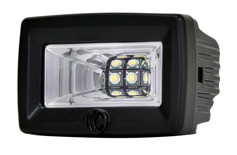 KC HiLiTES C-Series C2 LED 2in. Backup Area Flood Light 20w (Pair Pack System) - Black Light Bars & Cubes KC HiLiTES