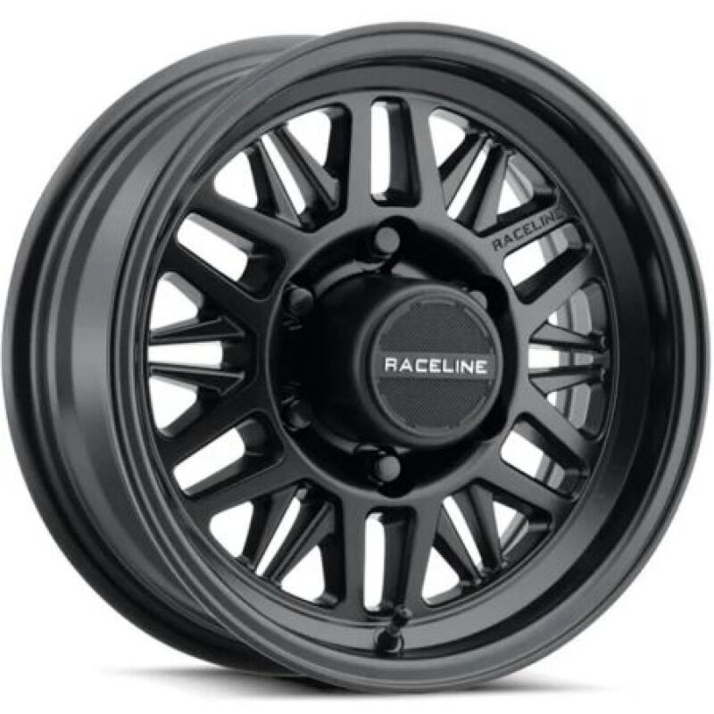 Raceline 451B Ryno TR Trailer 13x4.5in / 5X4.5 BP / 0mm Offset / 3.19mm Bore - Satin Black Wheels - Cast Raceline