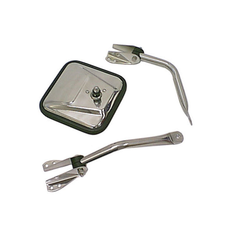 Rugged Ridge 55-86 Jeep CJ Left Chrome Mirror Arm Exterior Trim Rugged Ridge