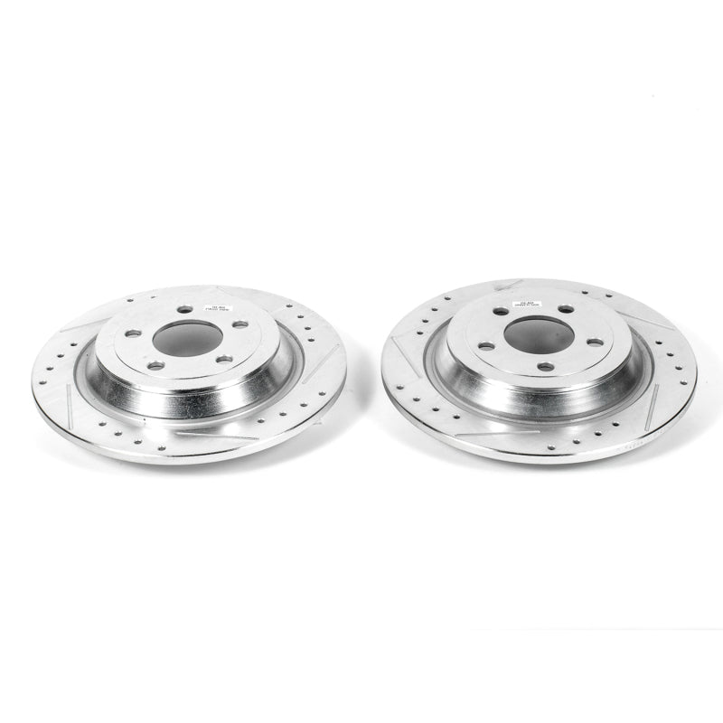 Power Stop 15-17 Ford F-150 Rear Evolution Drilled & Slotted Rotors - Pair Brake Rotors - Slot & Drilled PowerStop