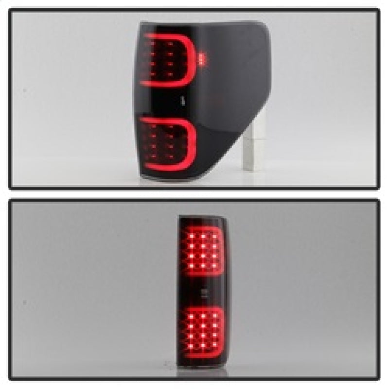xTune Ford F150 09-14 LED Tail Lights - Black ALT-ON-FF15009-LBLED-BSM Tail Lights SPYDER