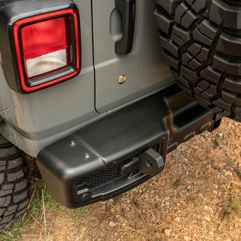 Rugged Ridge Spartacus Rear Bumper Black 18-20 Jeep Wrangler JL Bumpers - Steel Rugged Ridge