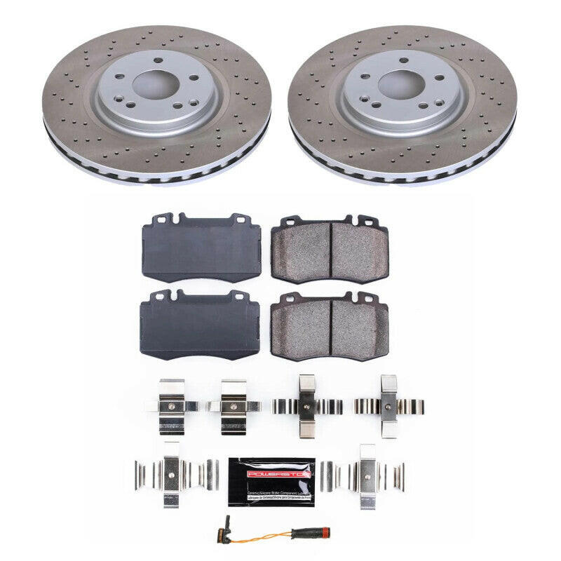 Power Stop 05-06 Mercedes-Benz SLK350 Front Semi-Coated Rotor Kit Brake Kits - Performance Blank PowerStop