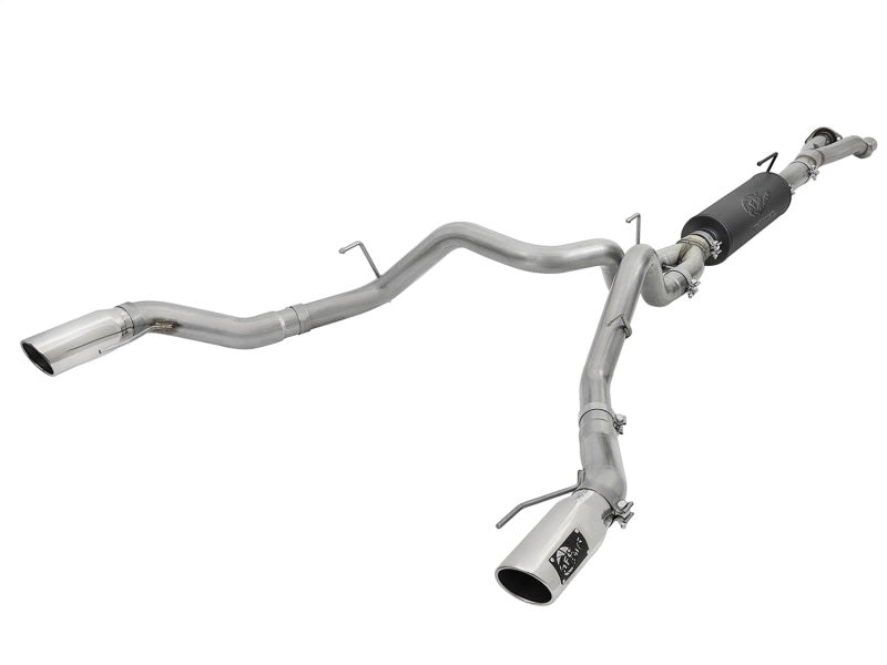 aFe MACHForce-XP 3in to 3-1/2in 304 SS Cat-Back Exhaust w/Polished Tips 17-18 Ford F-150 Raptor 3.5L Catback aFe