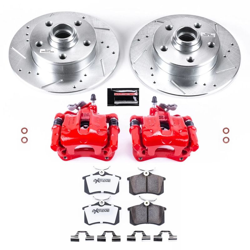 Power Stop 92-95 Volkswagen Corrado Rear Z26 Street Warrior Brake Kit w/Calipers Brake Kits - Performance D&S PowerStop