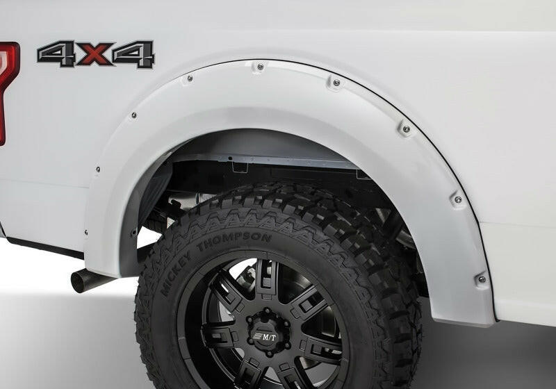 Bushwacker 17-18 Ford F-250 Super Duty Pocket Style Flares 4pc - Oxford White Fender Flares Bushwacker