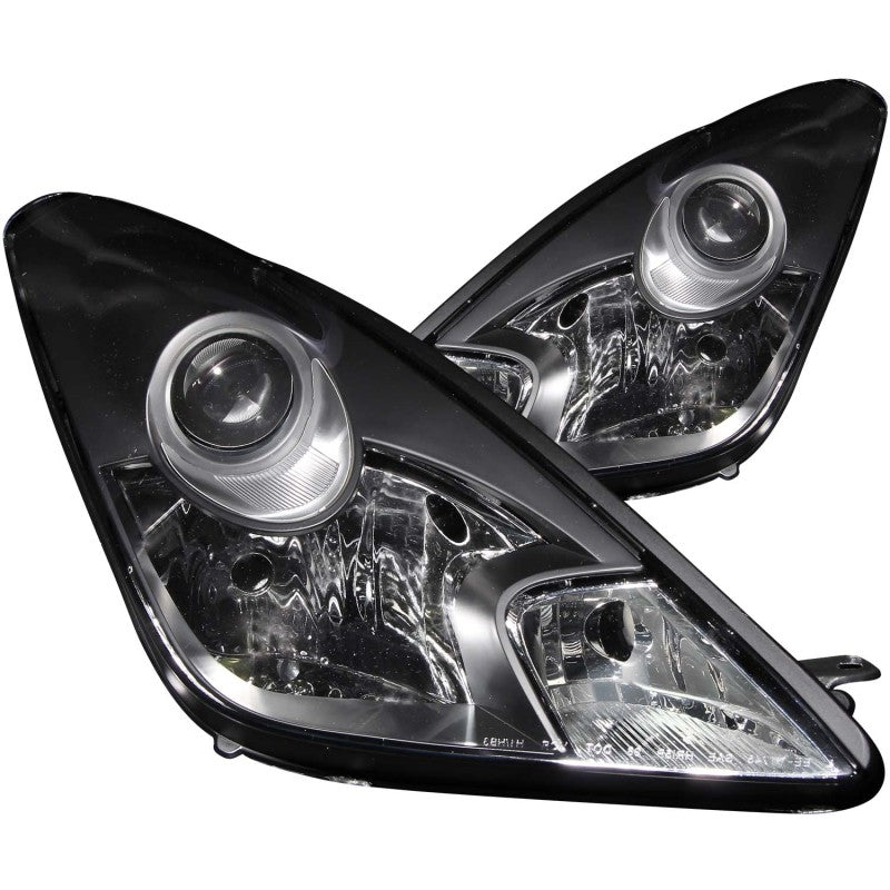 ANZO 2000-2005 Toyota Celica Projector Headlights Black Headlights ANZO