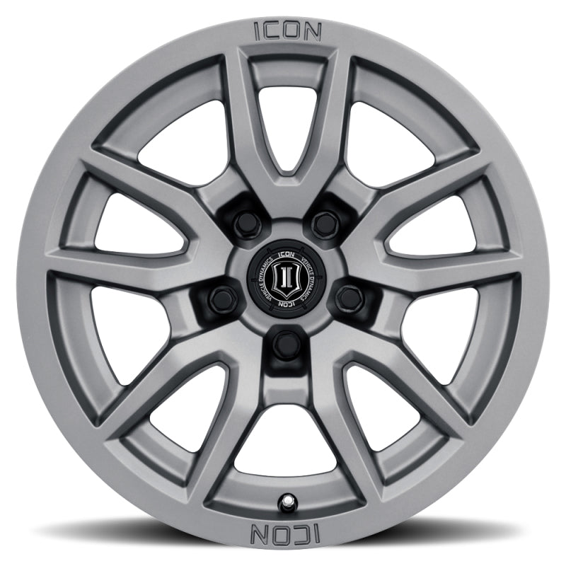ICON Vector 5 17x8.5 5x150 25mm Offset 5.75in BS 110.1mm Bore Titanium Wheel Wheels - Cast ICON