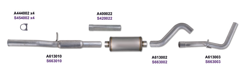 Diamond Eye KIT 3in Catback Single GAS AL CHEVY/GM 4.8L 5.3L 1500 Catback Diamond Eye Performance