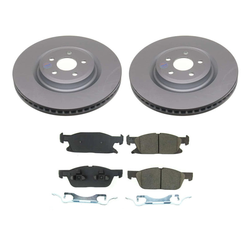Power Stop 19-22 Ford Edge Front Z17 Coated Brake Kit Brake Kits - Performance Blank PowerStop