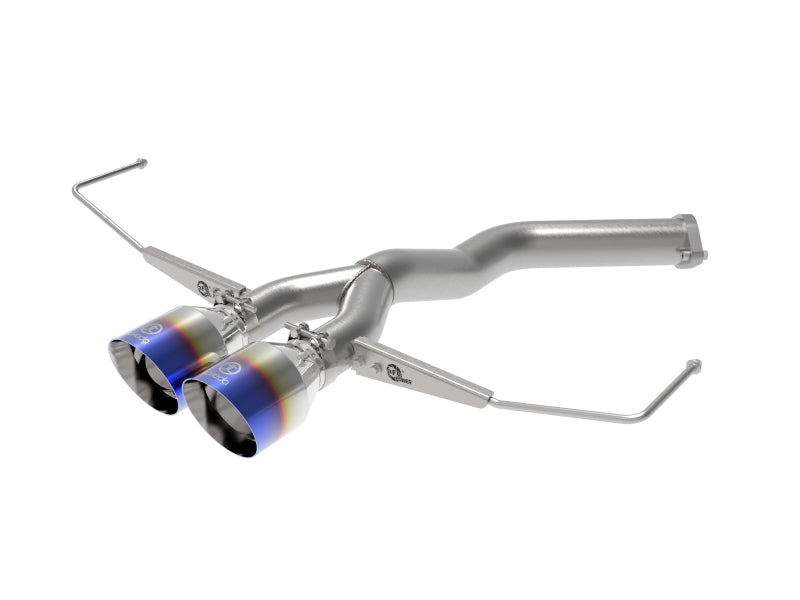 aFe Takeda 3in-2.5in 304 SS Axle-Back Exhaust w/Blue Flame Tip 19-20 Hyundai Veloster I4-1.6L(t) Axle Back aFe