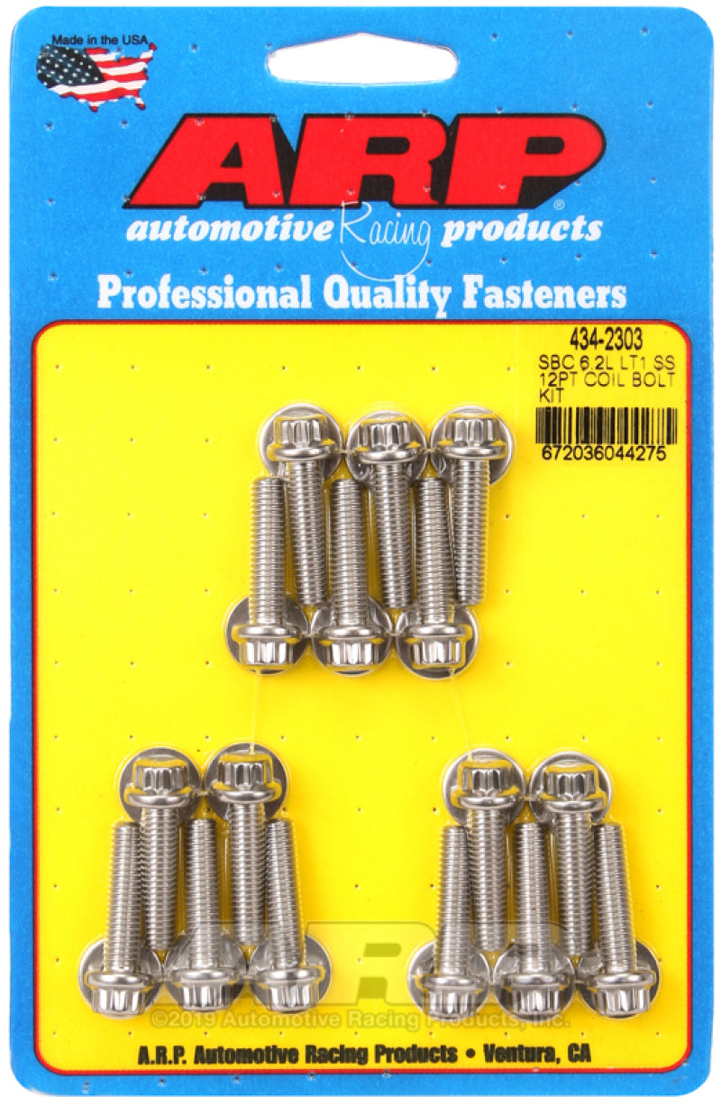 ARP Chevy LT1 6.2L Ignition Coil 12pt Stainless Steel Bolt Kit Hardware Kits - Other ARP