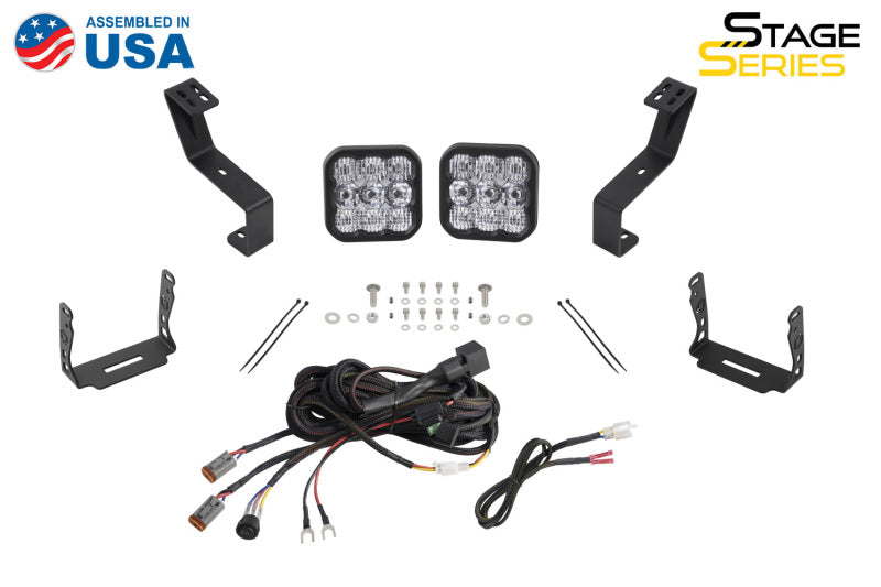 Diode Dynamics SS5 Bumper LED Pod Light Kit for 2019-Present Ram - Pro White Combo Light Accessories and Wiring Diode Dynamics