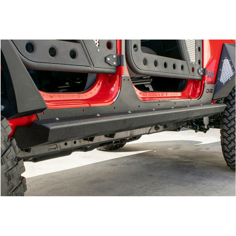 DV8 Offroad 2007-2018 Jeep Wrangler JK (4-door) Frame Mounted Sliders Side Steps DV8 Offroad