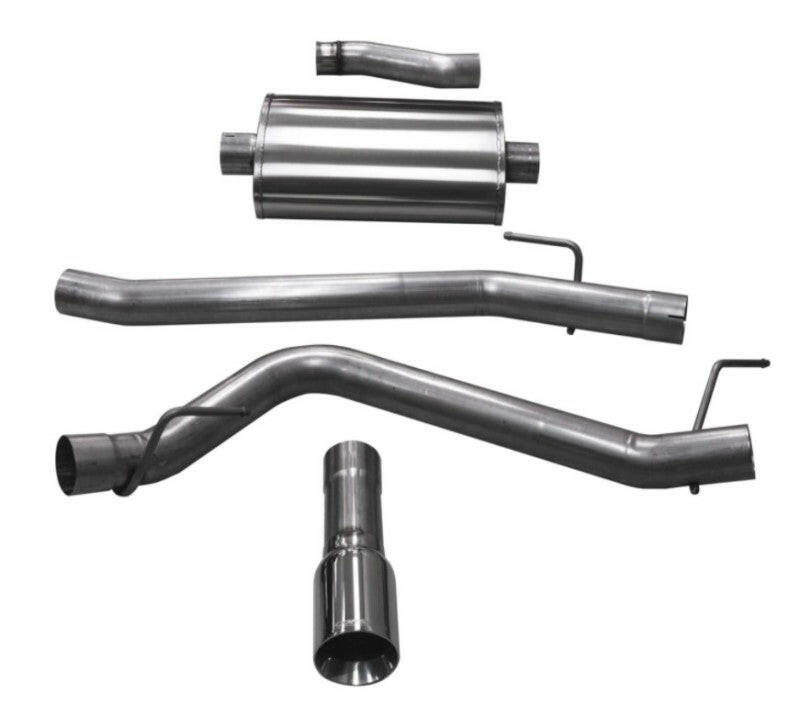 Corsa 2020-2025 Jeep Gladiator JT 3.6L Single Side Exit Cat-Back Exhaust w/ Single 4in Polished Tip Catback CORSA Performance