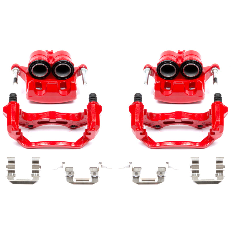 Power Stop 05-07 Infiniti G35 Front Red Calipers w/Brackets - Pair Brake Calipers - Perf PowerStop