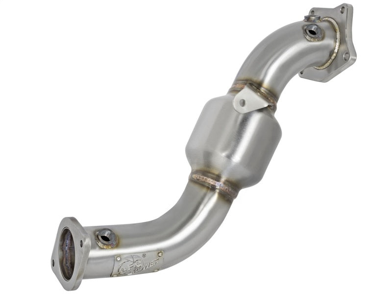 aFe Twisted Steel Down-Pipe Catted 13-16 Cadillac ATS L4-2.0L (t) Downpipes aFe