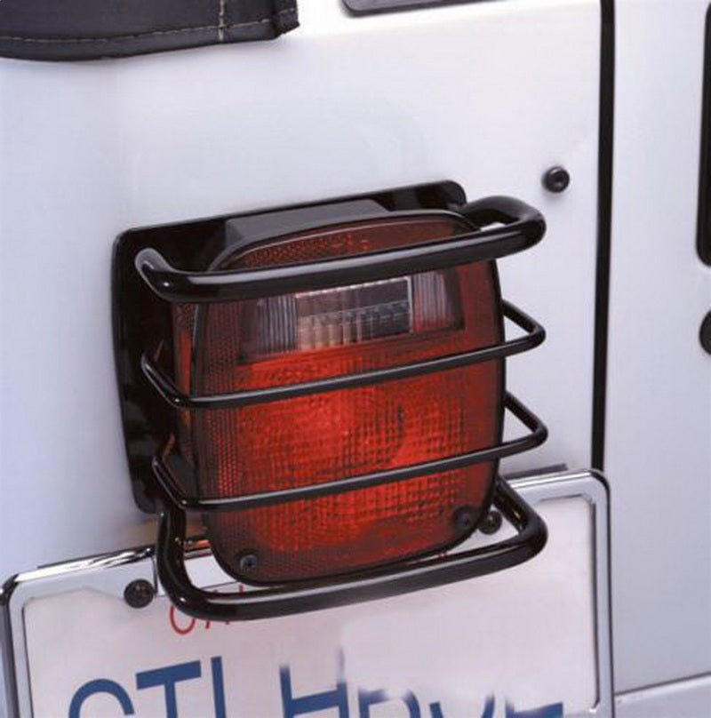 Rampage 1976-1983 Jeep CJ5 Taillight Euroguards - Black Light Covers and Guards Rampage
