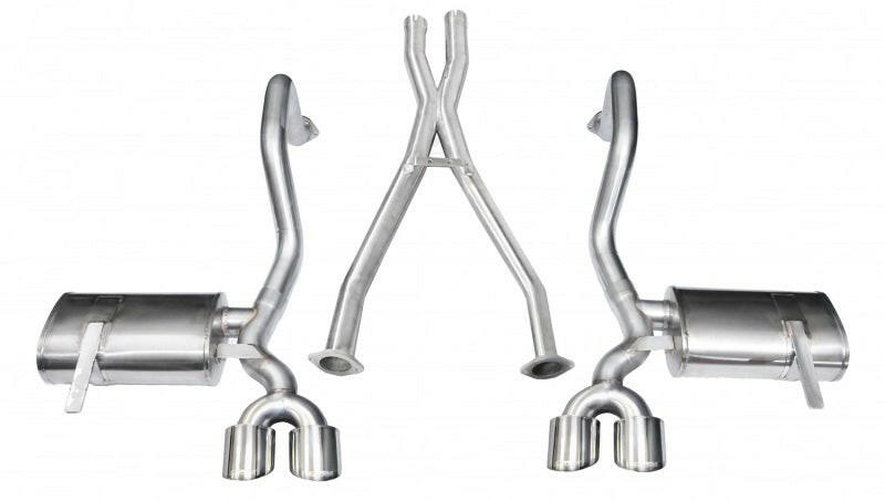 Corsa 1997-2004 Chevrolet Corvette C5 Z06 5.7L V8 Polished Xtreme Cat-Back + XO Exhaust Catback CORSA Performance
