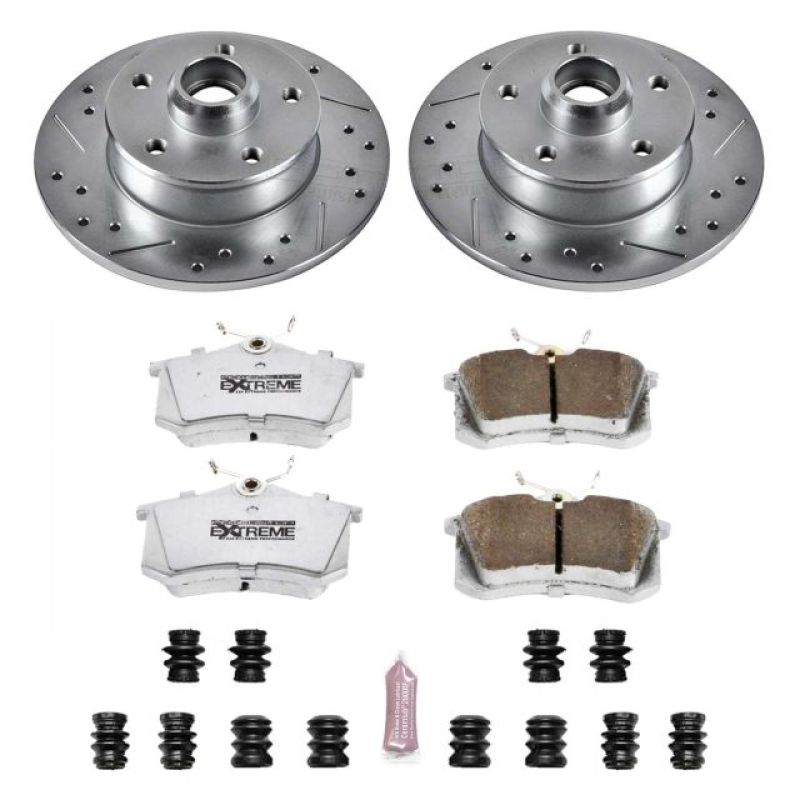 Power Stop 94-99 Volkswagen Golf Rear Z26 Street Warrior Brake Kit Brake Kits - Performance D&S PowerStop