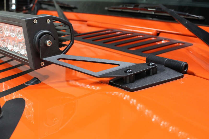 Fishbone Offroad 07-18 Jeep Wrangler JK Hood Light Mount Brackets Light Mounts Fishbone Offroad