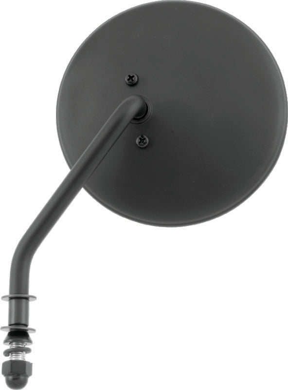 Bikers Choice Black 4 Inch Round Mirror Short Left Universal Side Mirrors Bikers Choice