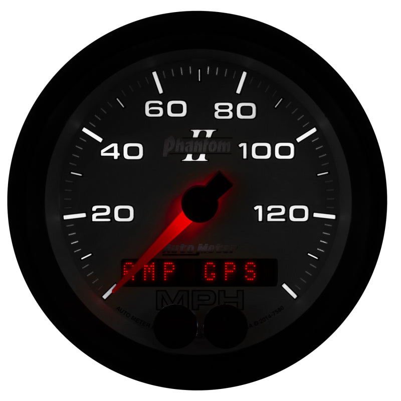 Autometer Phantom II 3-3/8in 0-140MPH In-Dash Electronic GPS Programmable Speedometer Gauges AutoMeter