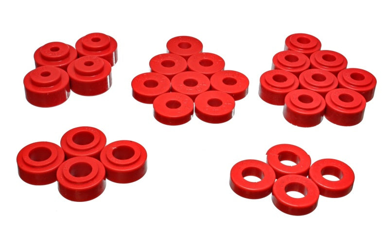 Energy Suspension Gm Body Mount Set - Red Bushing Kits Energy Suspension
