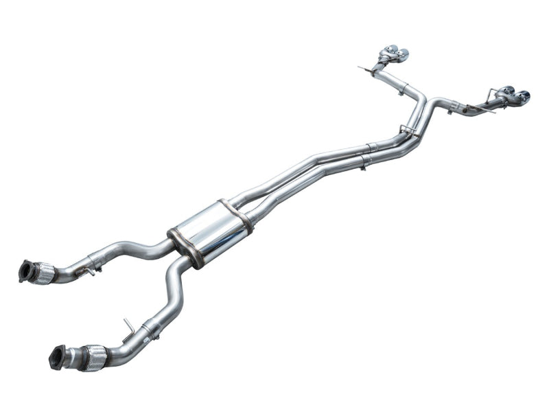 AWE Tuning 19-23 Audi C8 S6/S7 2.9T V6 AWD Track Edition Exhaust - Chrome Silver Tips Catback AWE Tuning