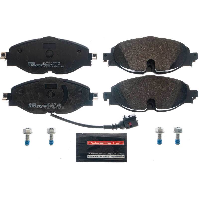 Power Stop 15-19 Volkswagen e-Golf Euro-Stop ECE-R90 Front Brake Pads Brake Pads - OE PowerStop