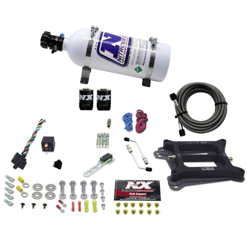 Nitrous Express 4150 4-BBL/Alcohol Nitrous Kit (50-300HP) w/5lb Bottle Nitrous Systems Nitrous Express