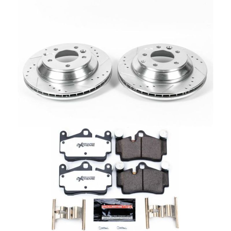 Power Stop 07-15 Audi Q7 Rear Z26 Street Warrior Brake Kit Brake Kits - Performance D&S PowerStop